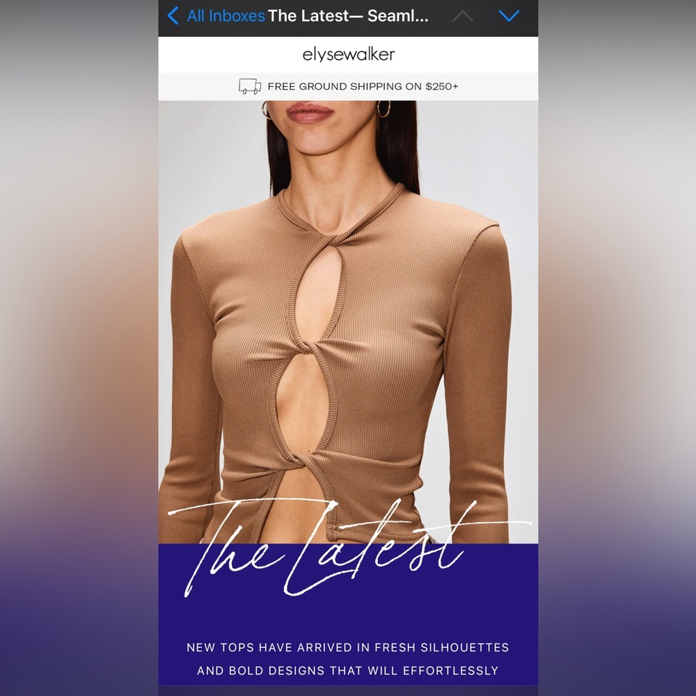 Christopher Esber top like new retail $410 camel color open front twist size 6